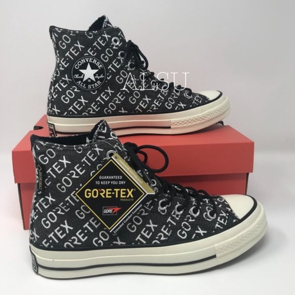 Converse Chuck 70 HI “Gore-Tex” Black White Canvas Shoes Skate Mens Size 162347C - Picture 4 of 9